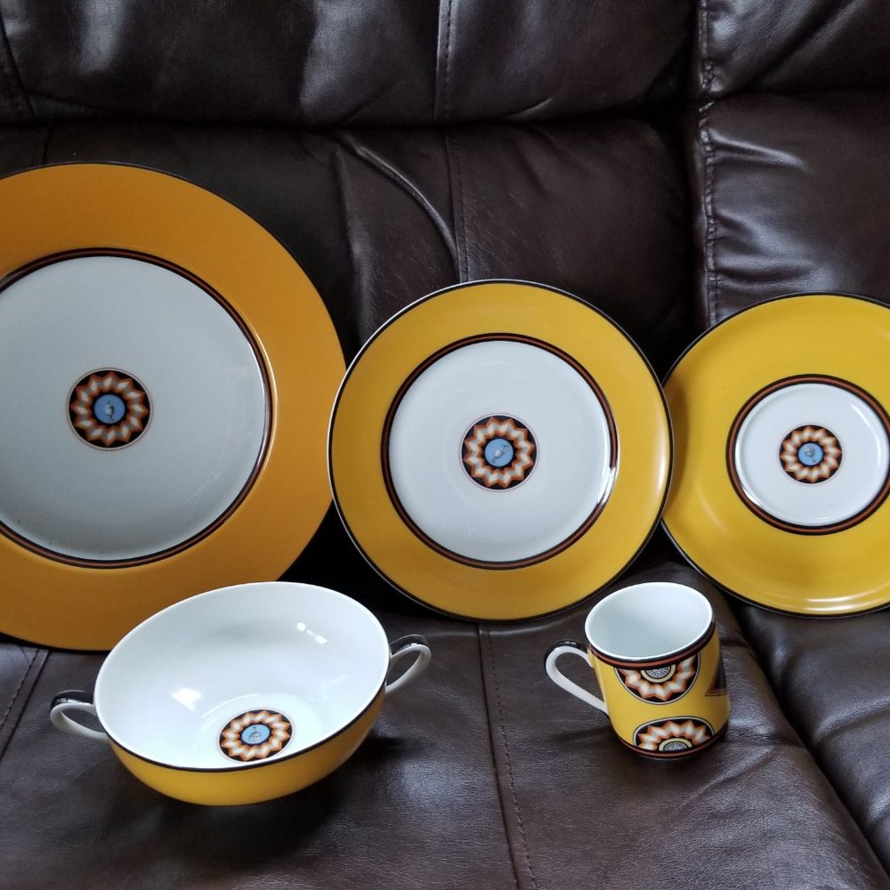 5 pc Puiforcat Limoges French porcelain
